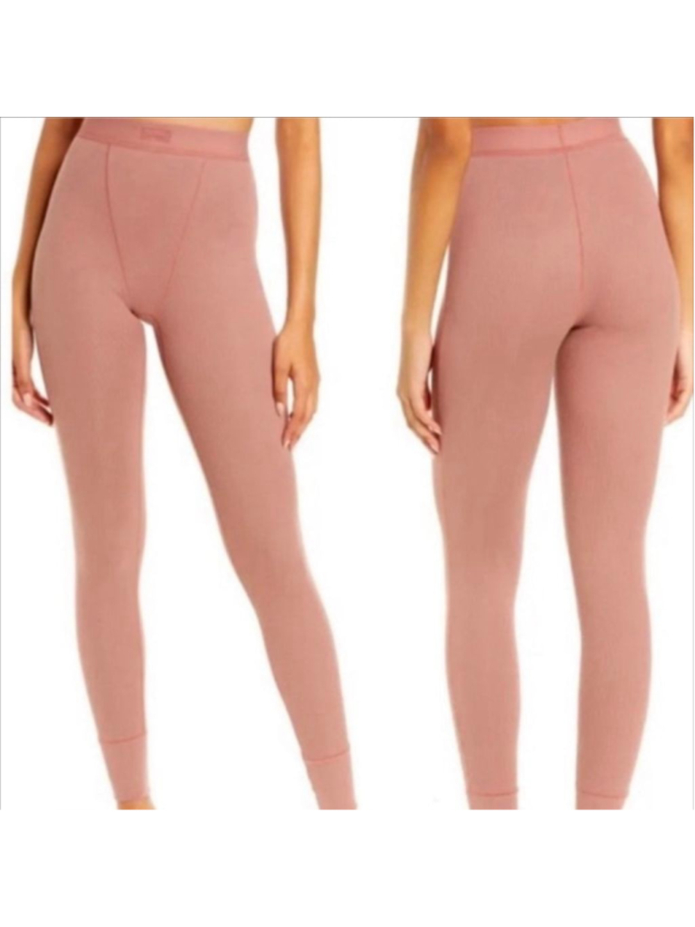 Women's Skims Cotton Rib Thermal Leggings Pink Clay M Comfy Soft Loungewear